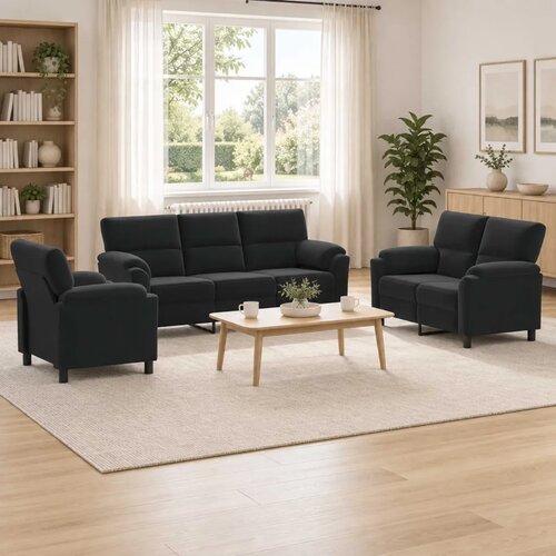  Set sofe 3 pcs Crna Bar&scaron;un - Crna 1-sjedalo + 2-sjedalo (120 cm) + 3-sjedalo Cijene