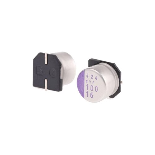 Panasonic elektrolitski kondenzator SMD 100 &amp;micro;F 16 V 20 % (&amp;Oslash;) 10 mm 1 St. Slike