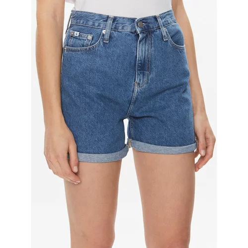 Calvin Klein Jeans Jeans kratke hlače Mom Short J20J222801 Modra Mom Fit