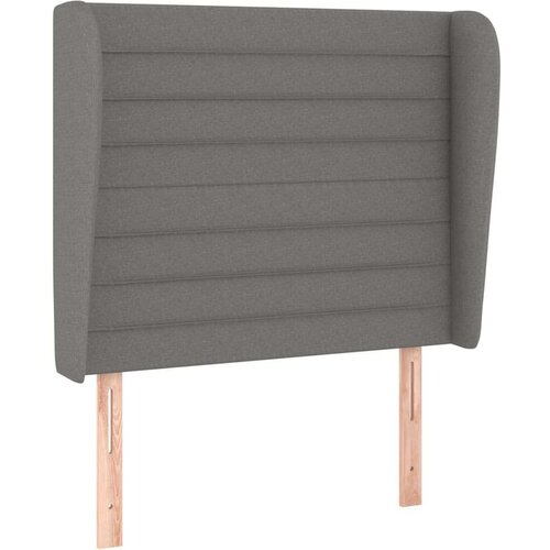  Uzglavlje s u&amp;scaron;ima tamnosivo 93x23x118/128 cm od tkanine Slike
