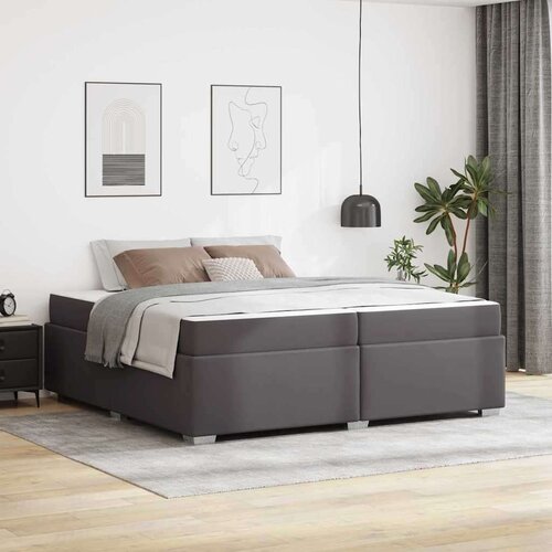  Konstrukcija postelje z vzmetnico Siva 200 x 200 cm blago, (5000127318) Cene