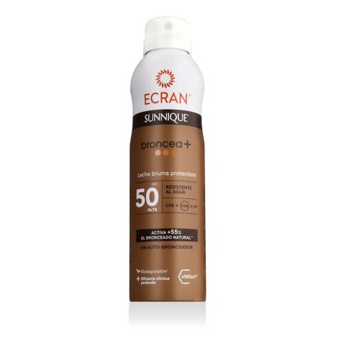 Ecran Sunnique Broncea+ Protective Mist Milk SPF50 krema za samoporjavitev 250 ml Slike