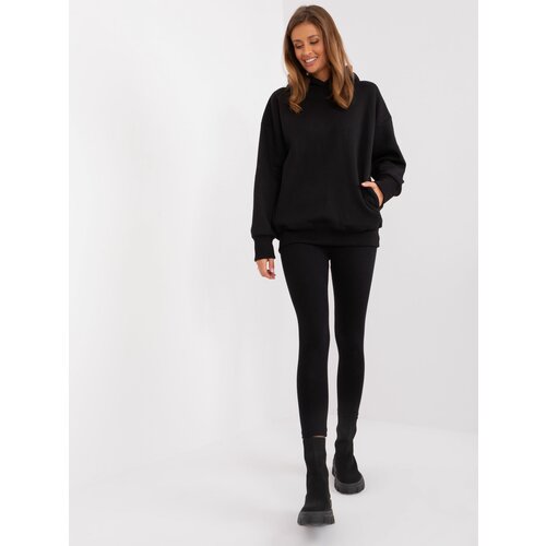 Fashion Hunters Black casual set with an oversize hoodie Cene