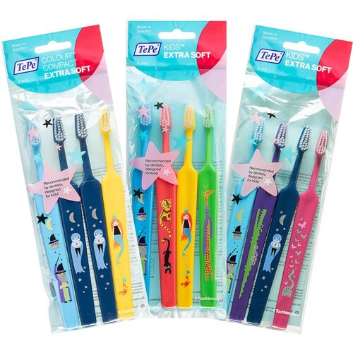 TEPE SWEDEN kids Extra Soft dječja četkica za zube 4 kom Slike