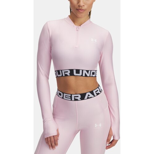 Under Armour Women's T-shirt HeatGear Rib 1/4 Zip LS - Women's Cene