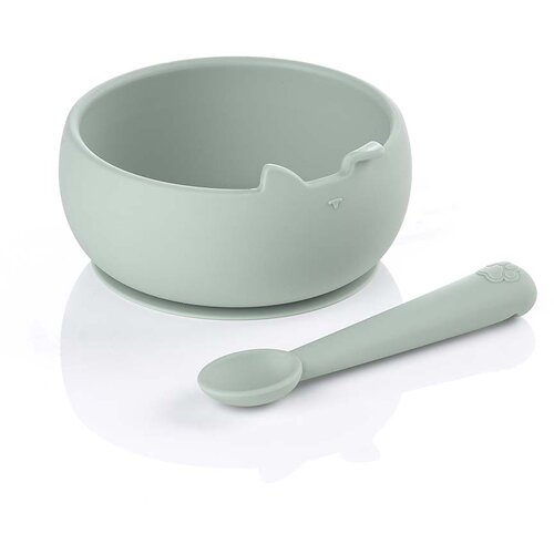 Jane Silikonska posuda za hranjenje + žlica, Mint Cijene