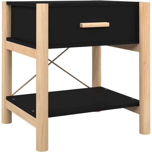 VidaXL Noćni ormarići 2 kom crni 42 x 38 x 45 cm od konstruiranog drva Slike