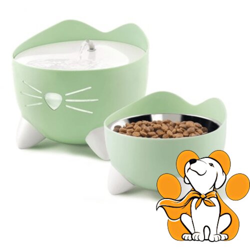 Catit Pixi combo Pack, Fontana Od 2.5L, Posuda Za Hranu i Filteri - Zelena Cene