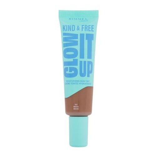 Rimmel London Kind &amp;amp; Free Glow It Up Moisturising Skin Tint puder normalna koža 30 ml odtenek 503 Mocha Slike