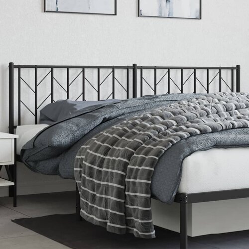 vidaXL Metalno uzglavlje crno 193 cm Cijene