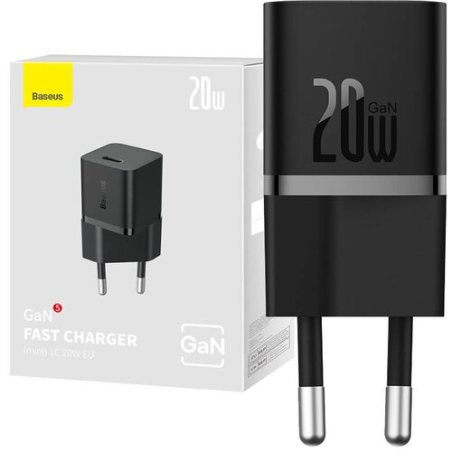 Baseus GaN5 20W mini omrežni polnilec (črn), (21065621) Slike