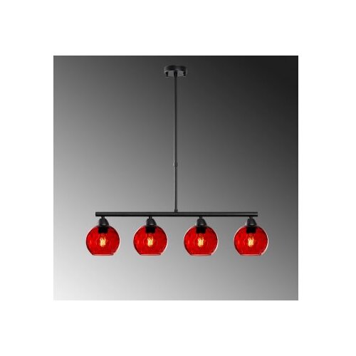 Opviq Luster Benek-15-14431, 80x15x80cm, IP20, Crno-crvena Slike