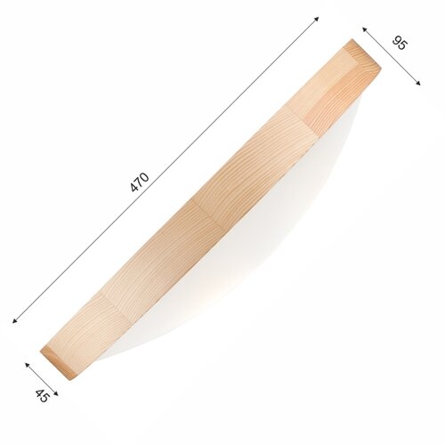  stropna svetiljka natural slim 3xE27/60W/230V prečnik 47 cm borovina Slike