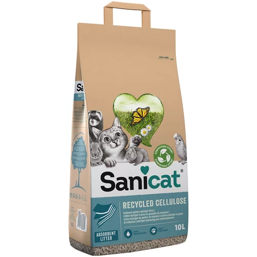 Sanicat Cellulose mačji pesek - Varčno pakiranje: 2 x 10 L