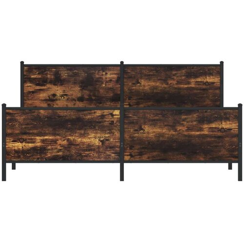 VidaXL metalni okvir kreveta bez madraca boja hrasta 180x200 cm Slike
