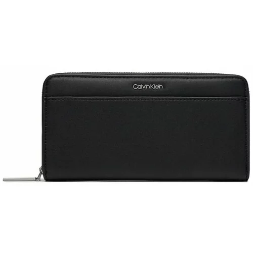 Calvin Klein Velika ženska denarnica Ck Must Lg Z/A Wallet W/Slip K60K610949 Črna