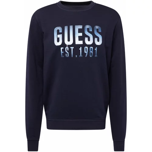 Guess Sweater majica plava / mornarsko plava / bijela