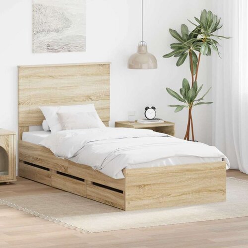  Okvir za krevet s ladicama Sonoma hrast 100 x 200 cm - sonoma hrast 100 x 200 cm Cijene