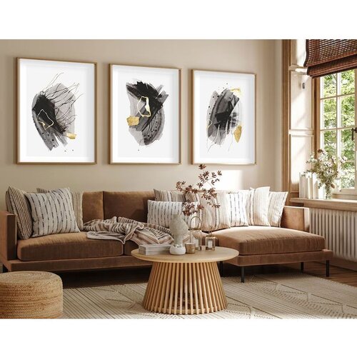 WALLXPERT huhu208 - 50 x 70 Multicolor Decorative Framed MDF Painting (3 Pieces) Cene