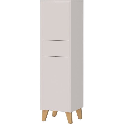 Germania Kremno bela visoka kopalni&amp;scaron;ka omarica v mat dekorju 33x123 cm Arnea &amp;ndash; Slike