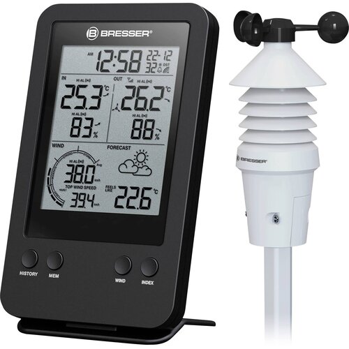 Bresser Optik Profi Windmesser 3-in-1 7002531 bežična vremenska stanica Predviđanje za 12 do 24 sata Cijene