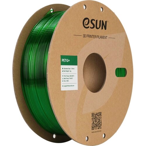ESUN PETG+ Translucent Green - 1,75 mm / 1000 g Slike