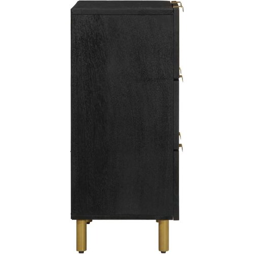  Komoda crna 60 x 33 x 75 cm konstruirano drvo Slike