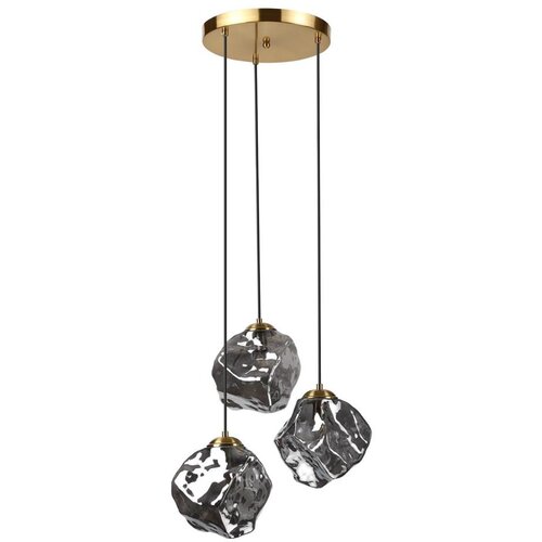  Visilica na sajli CRISTAL 3xE14/15W/230V mesing/dimljeno crno Cene