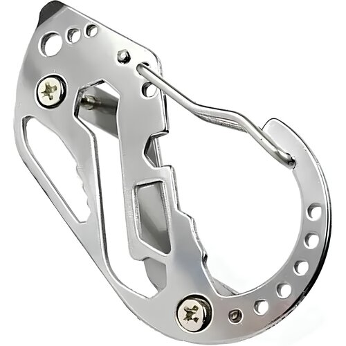 Vi&amp;scaron;enamjenski karabiner za ključeve - Srebrni KP41560 Slike