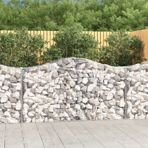  Lučne gabionske ko&scaron;are 2 kom 200x50x100/120cm pocinčano željezo Cijene