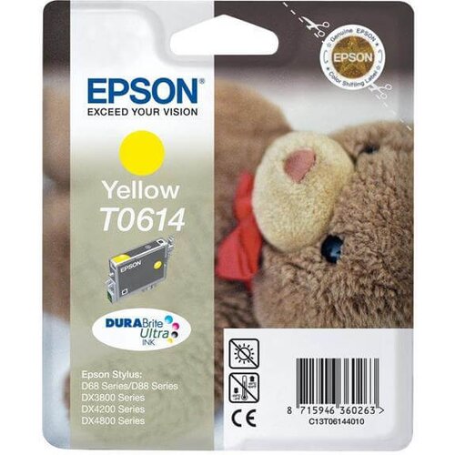 Epson po&amp;scaron;kodovana embalaža: kartu&amp;scaron;a T0614 (rumena), original Slike