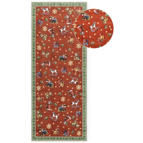 Villeroy Boch Crvena/zelena staza s božićnim motivom 80x200 cm Toy's Delight Nostalgic Noel Red Green &ndash; Cijene