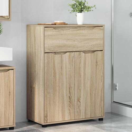 vidaXL Kopalni&scaron;ka omarica s predalom Sonoma hrast 72,5 x 36,5 x 100 cm Cene