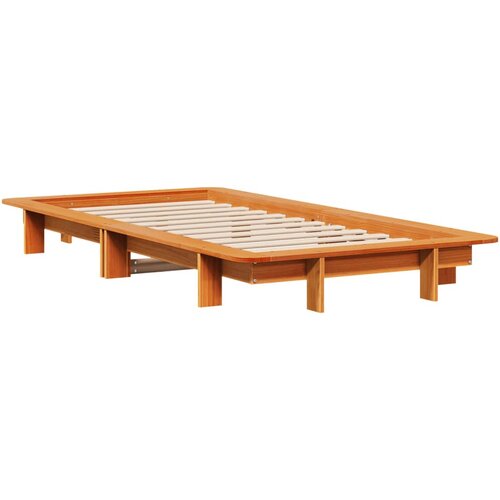 vidaXL Posteljni okvir voščeno rjav 75x190 cm trdna borovina, (21292346) Cene