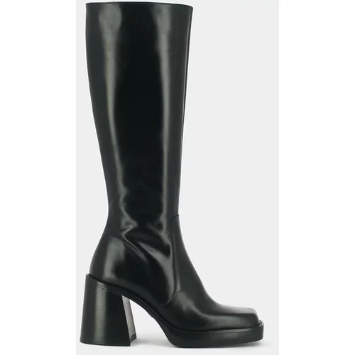 Jonak Usnjeni elegantni škornji BONBON CUIR ženski, črna barva, 3100168