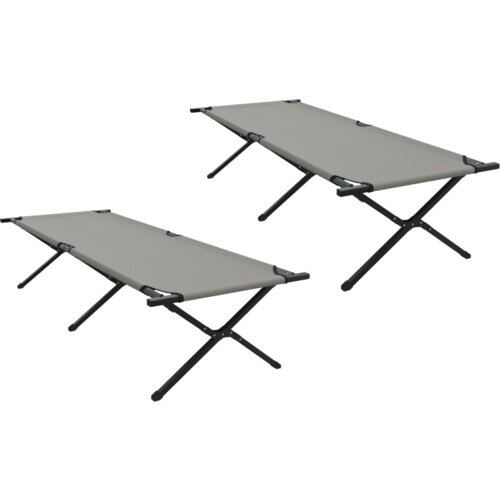 VidaXL Sklopivi suncobrani 2 kom s Torbom Siva 600D Oxford Tkanina Slike