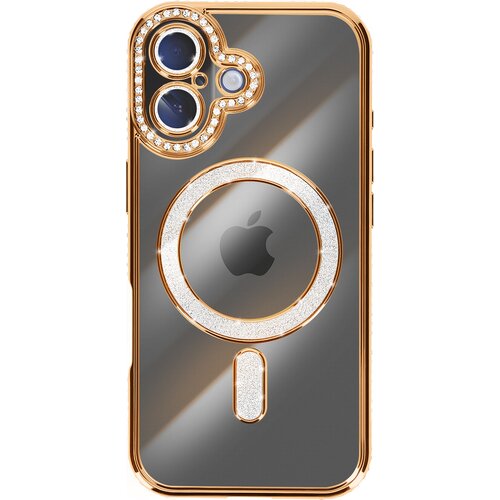 AVIZAR Ovitek za iPhone 17, združljiv z MagSafe, z okrasnim obodom iz kristalov, Zlata, (5000190357) Cene