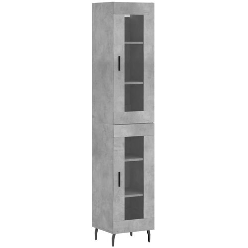 Maison Chic Visoka omara - Komoda - Predalnik betonsko siva 34,5x34x180 cm inženirski les, (21721700) Cene