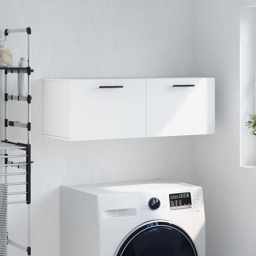 vidaXL Stenska omarica bela 100x36,5x35 cm inženirski les Cene