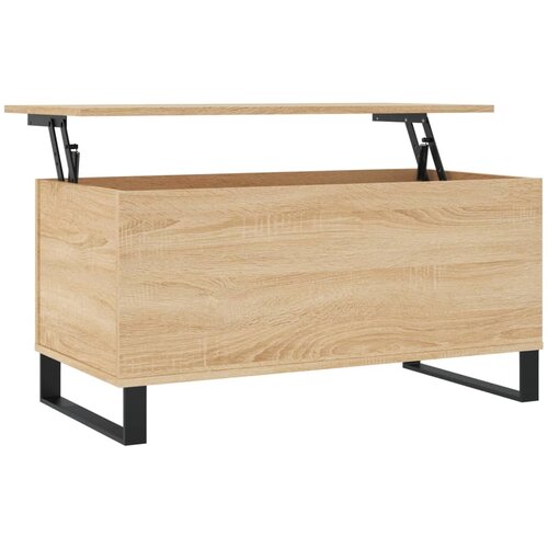 vidaXL Klubska mizica sonoma hrast 90x44,5x45 cm inženirski les, (20908335) Cene