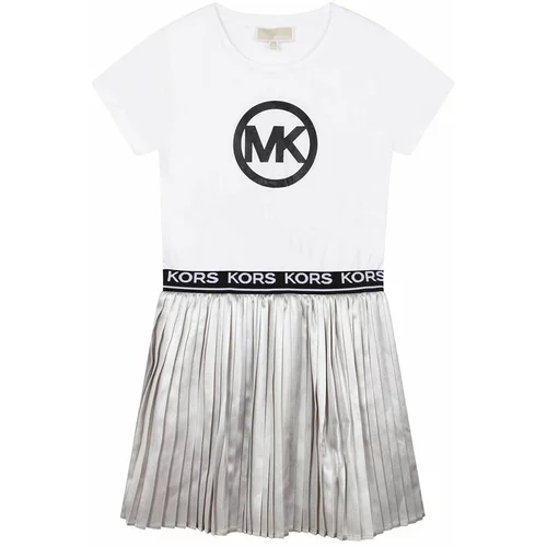 Michael Kors Dječja haljina boja: bijela, mini, širi se prema dolje