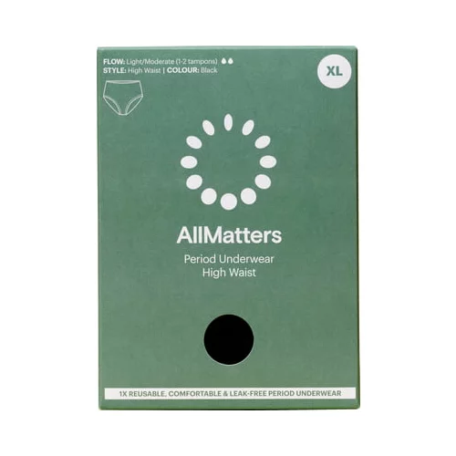 AllMatters Period Underwear High Waist Black - XL