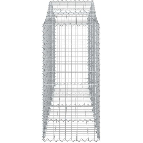  Lučne gabionske ko&amp;scaron;are 8 kom 200x50x120/140cm pocinčano željezo Slike