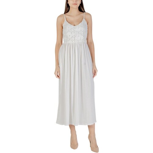 Vero_Moda Dolge obleke Vmpanna 7/8 Singlet Jrs 10329680 Bela Cene