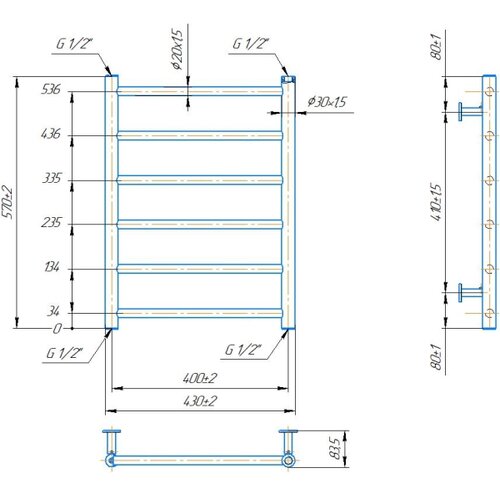  Pe&amp;scaron;kirni radijator za kupatilo INOX FLAT 122W/230V 57x43 cm nerđajući čelik/sjajni hrom Slike