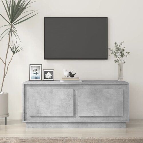 The Living Store Klubska mizica betonsko siva 102x50x44 cm inženirski les - Klubska Mizica, (21573978) Cene