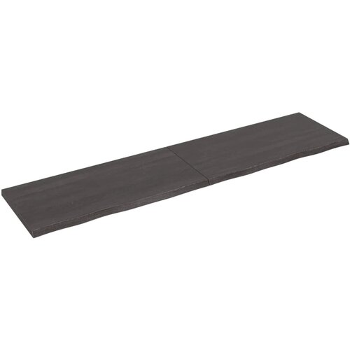 vidaXL Zidna polica tamnosiva 200 x 50 x 4 cm od obrađene hrastovine Cijene