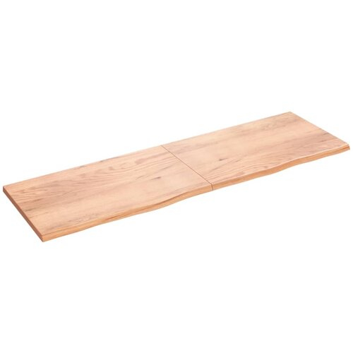 vidaXL Zidna polica svjetlosmeđa 200x60x4 cm od obrađene hrastovine Cijene