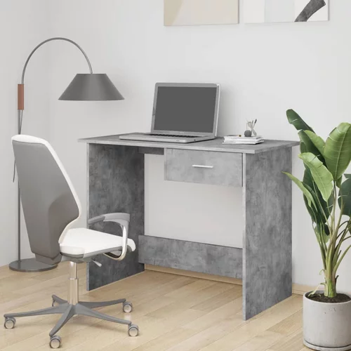  Radni stol siva boja betona 100 x 50 x 76 cm od iverice