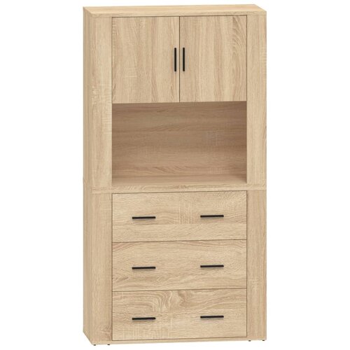Maison Chic Visoka omara - Komoda - Predalnik sonoma hrast inženirski les, (21716629) Slike